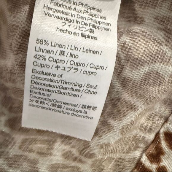 J. Crew Linen-cupro blend mini dress in leopard - Picture 3 of 4